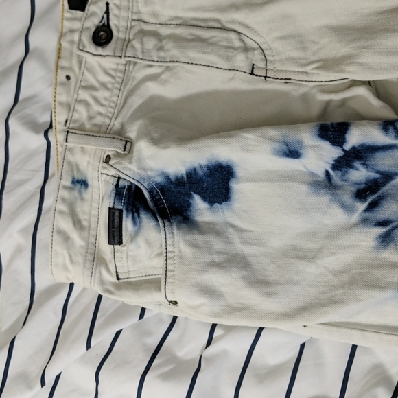 Armani Exchange J14 Skinny 29 waist white/blue jeans - Picture 3 of 5